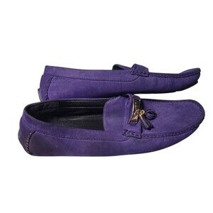 Amali Tassel Purple Driving Moccasins Size 15 Microfiber Slip On Comfort